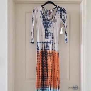 XS Element tie dye long dress